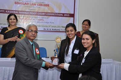 Winners of First Smt. Kashibai Navale Moot Court Competition